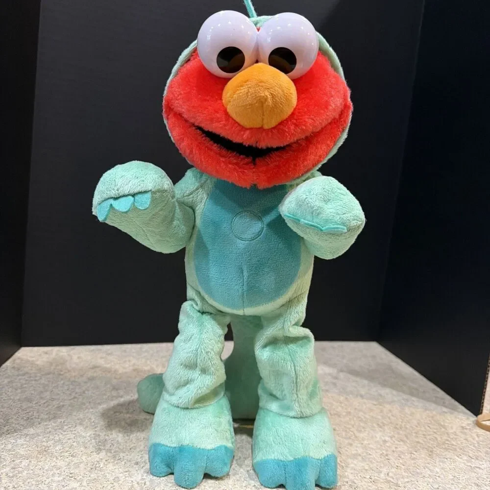 Sesame Street Tickle Me Elmo Dino Dinosaur Stomp Dancing Plush 13